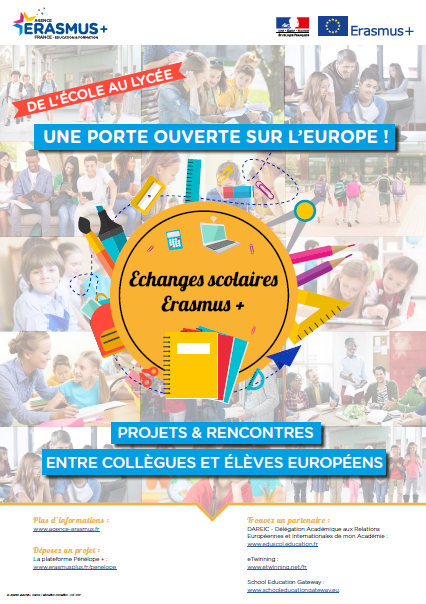 Déposez votre candidature pour participer aux Echanges Scolaires Erasmus +