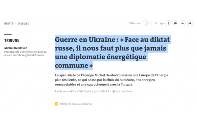 Guerre en Ukraine : « Face au diktat russe, il nous faut plus que jamais une diplomatie énergétique commune »